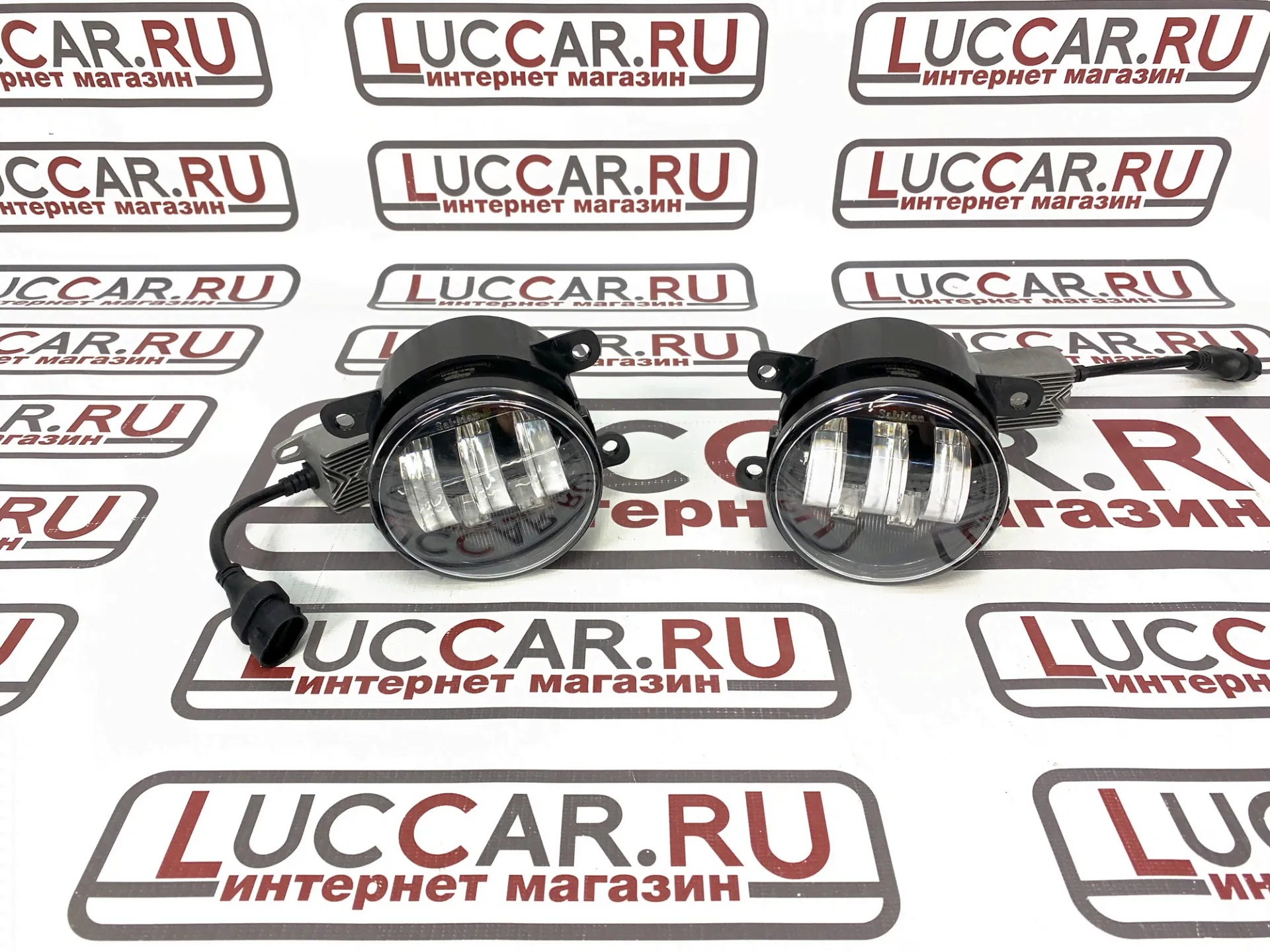 Светодиодные противотуманные передние фары SalMan Led 60W 5 Lada: Vesta, X-Ray, Granta FL, Нива Urban-0