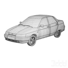 LADA 2110 midpoly - Транспорт - 3D модель