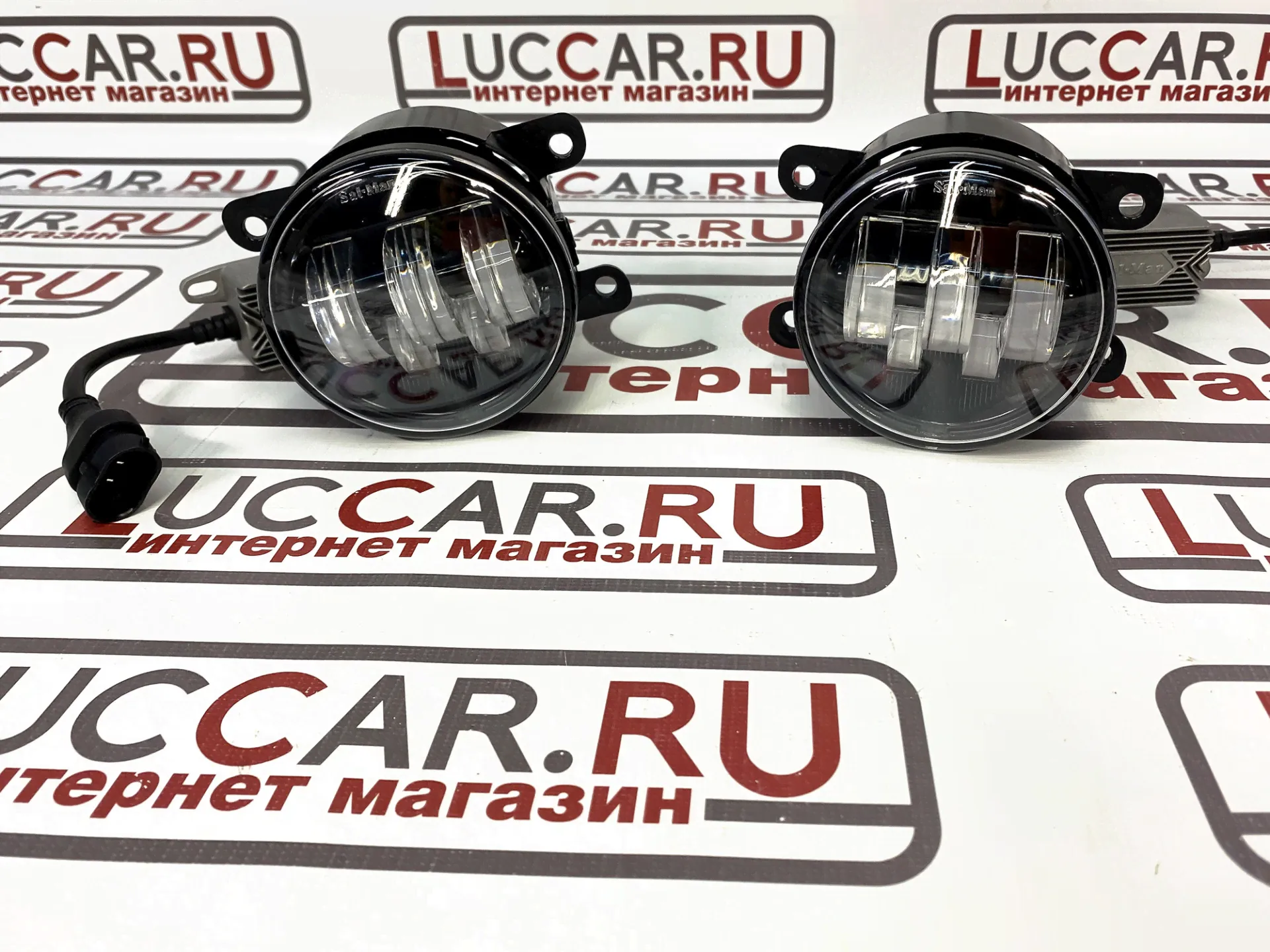Светодиодные противотуманные передние фары SalMan Led 60W 5 Lada: Vesta, X-Ray, Granta FL, Нива Urban-4