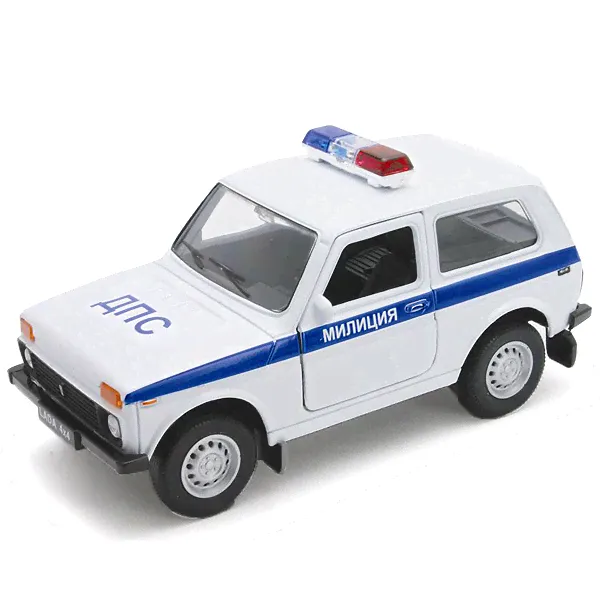 Машина Welly Lada 4х4 МИЛИЦИЯ ДПС 42386PB