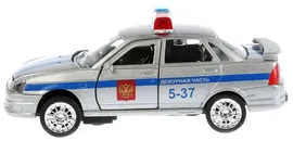 Модель мет. LADA PRIORA Полиция 12см ТЕХНОПАРК