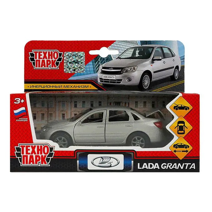 Машинка Технопарк Lada Granta инерционная серебро