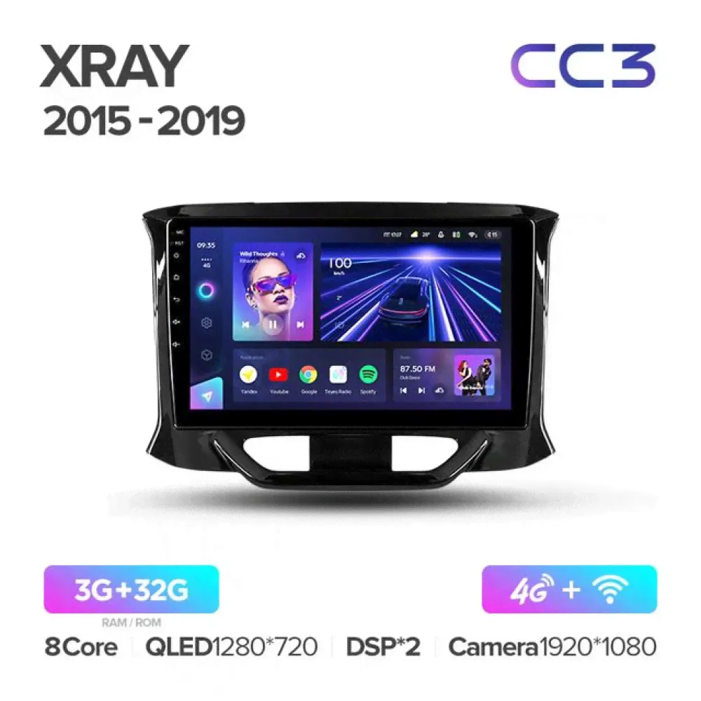 Мультимедийная система Teyes CC3 8 ядер для Lada XRAY-0