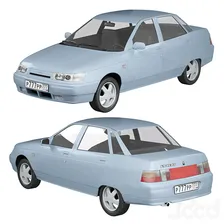 LADA 2110 midpoly - Транспорт - 3D модель