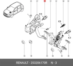 Выключатель стоп сигнала Lada Largus, RENAULT Logan, Duster 2532 061 70R