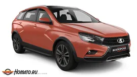 Пороги подножки Lada Vesta SW Cross | алюминиевые или нержавеющие