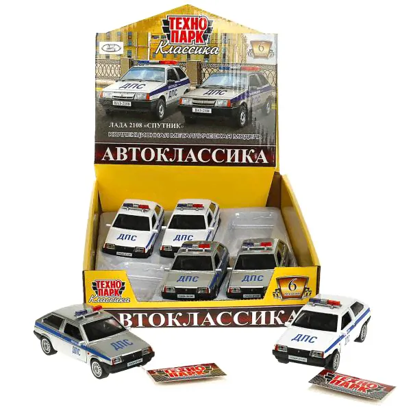 Машина металлическая ТЕХНОПАРК LADA-2108 Милиция (6)