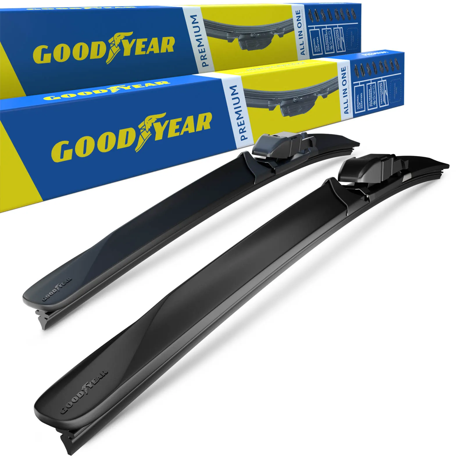 2 щётки стеклоочистителя Goodyear (65см+36см) LADA XRAY (15-нв), HYUNDAI Santa Fe (12-18)/i30(11-16)-0