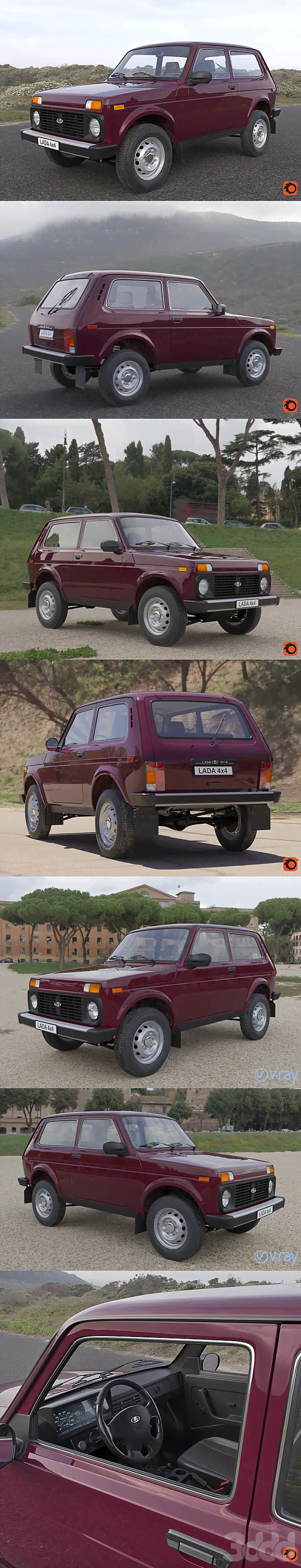 Lada 4x4 - Транспорт - 3D модель-2