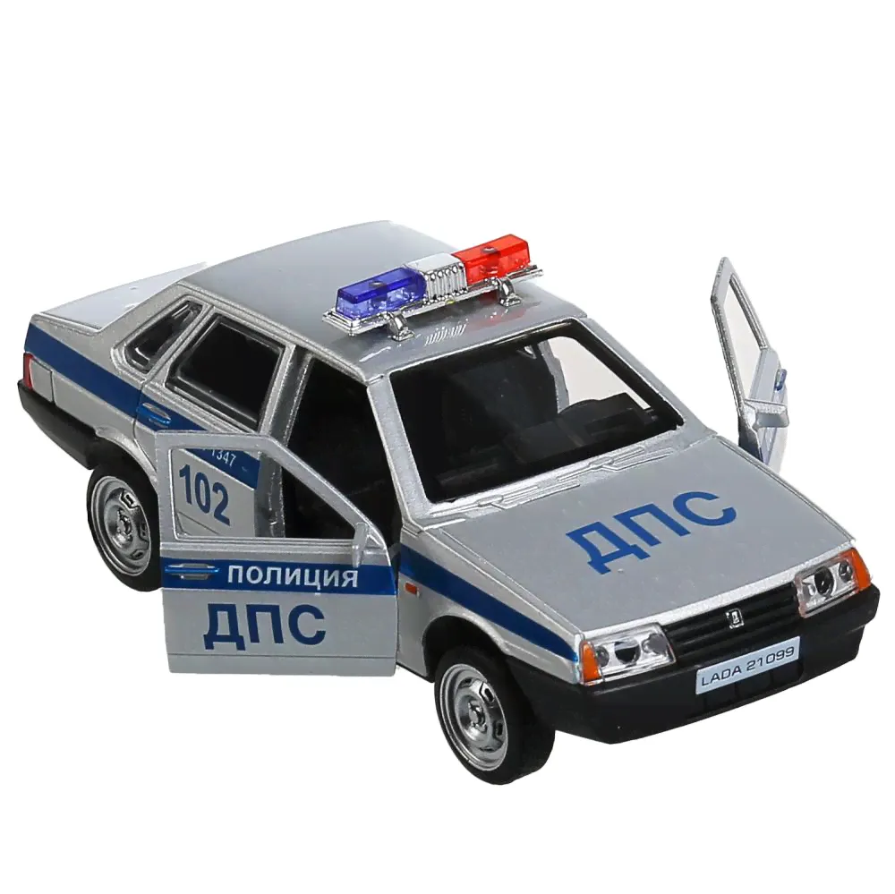 Машина металлическая ТЕХНОПАРК LADA-21099 СПУТНИК полиция-0