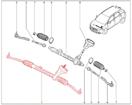 Механизм рулевой с гидроусилителем руля для Lada XRAY Cross, Largus