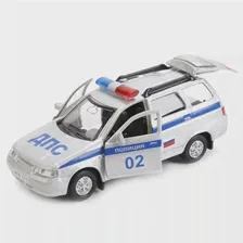 ТЕХНОПАРК Машина LADA-111 Полиция металл., инерц., свет+звук. 12см.
