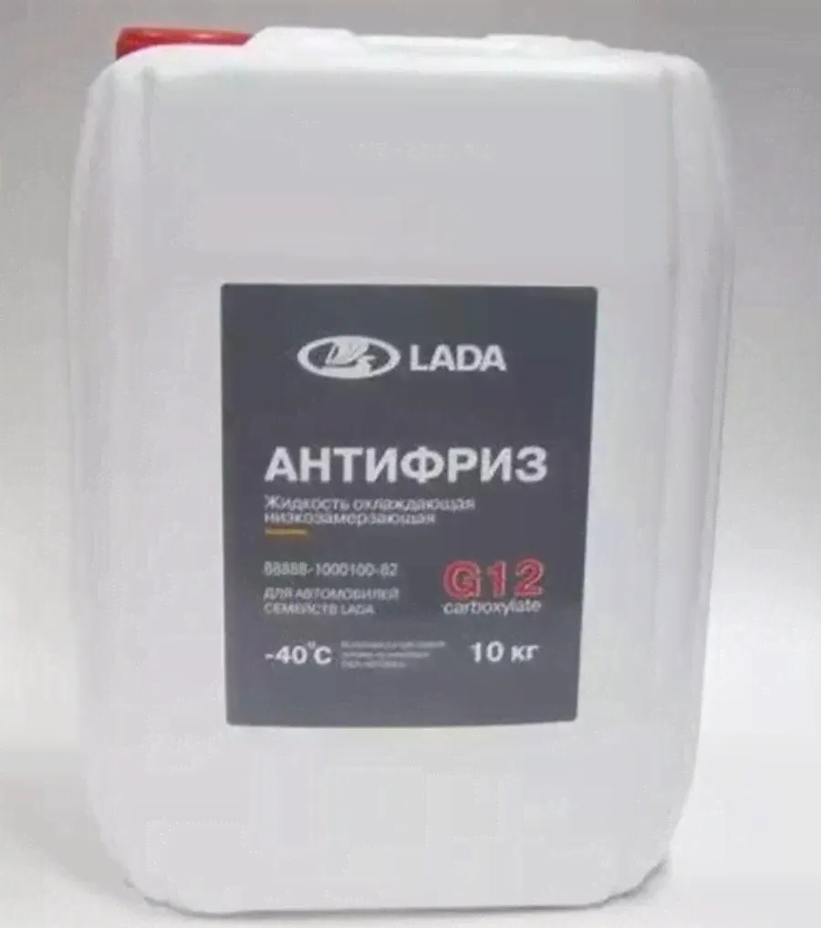 88888100010082 LADA Жидкость охлаждающая "Антифриз" "Lada" G12 (карбоксилатный) 10л.