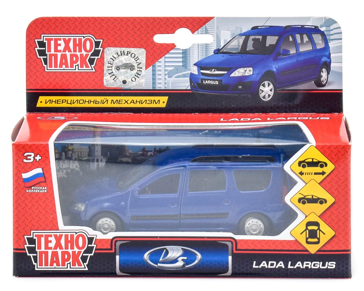 Модель ин. мет. "Lada Largus" 12см. открыв. двери, синий SB-16-47-N(BU)-WB (Технопарк)