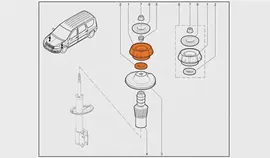 Опора верхняя переднего амортизатора с подшипником LYNXauto для Lada Largus, XRAY