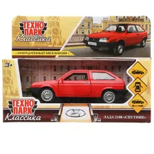 Машина 2108-12-RD металл Lada 2108 Спутник красный 12см ТМ Технопарк