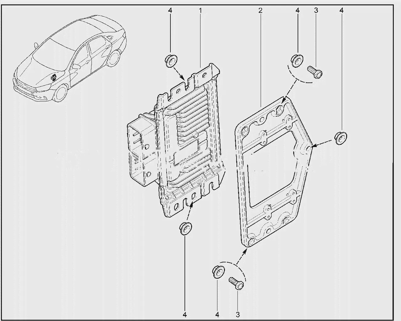 Контроллер системы управления двигателем 8450043732 для Lada Vesta NG