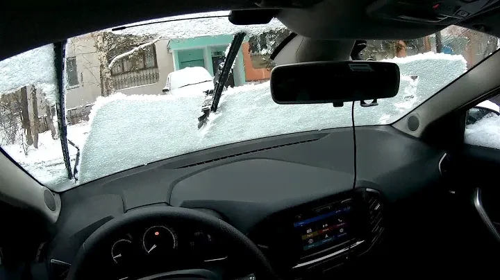 Lada Xray - скучный тест обогрева лобового стекла.