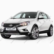 Крыло переднее левое LADA Vesta SW Cross крашеное 195 Сердолик (красный) Lada 8450102331-195