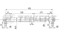 ZEKKERT gf-2100. Амортизатор багажника Lada 2104 (2104) 85- 2108 2109 (2108 2109) 86