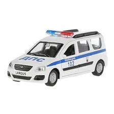 Технопарк Машина - Lada Largus – Полиция, 12 см, открываются двери, багажник, инерционный механизм -WB)