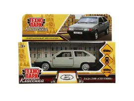 Машина Технопарк Lada-2108 Спутник, двер, багажник, инерц, металл 12 см серебристый