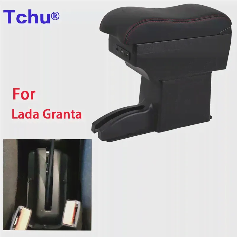 Для Lada Granta, Подлокотник для автомобиля Lada Granta, Коробка для подлокотников, Центральный ящик для хранения USB, Аксессуары для интерьера автомобиля